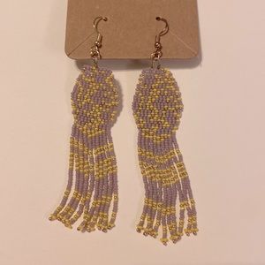 Earrings, Hand Beaded, New